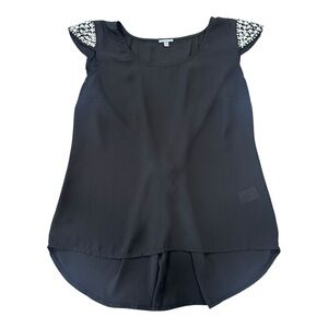 Charlotte Russe Black‎ Sequin Cap sleeve size small